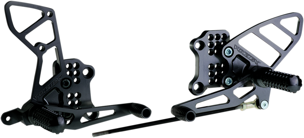 VORTEX Rearset - Black - '03-'10 Suzuki SV650