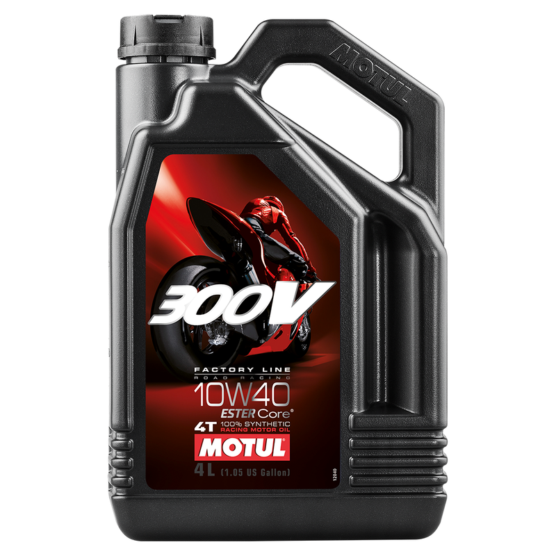 Aceite sintético Motul 300v 4t Competition 10w40 4 litros